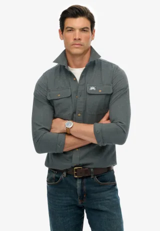 Superdry - Trailsman Overshirt in lockerer Passform balsam grün - Gr. - S