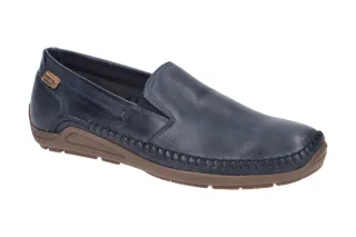 Pikolinos 06H-5303 blue Azores Herren Slipper blau Echtleder Gummisohle