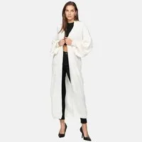 Elara Cardigan – Damen Longcardigan in Grobstrick mit Ballonärmeln und Taschen
