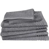 Dyckhoff Waschhandschuh Waschhandschuh-Set BRILLANT 6-tlg., Baumwolle, 550 g/m², Frottier (Packung, 6-St), Baumwolle