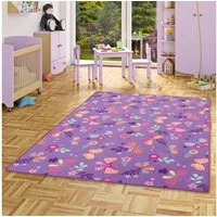 Snapstyle Kinderteppich Kinder Spiel Teppich Schmetterling, Eckig, Höhe: 4 mm