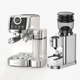 [EU Direct] HiBREW H13A Dual-Boiler Espresso Machine & G7 Touchscreen Conical Burr Grinder Combo 20 Bar 6 Brew Modes 48