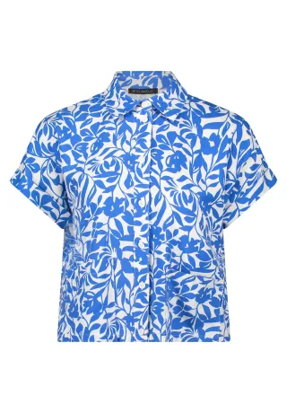 Betty Barclay - Leinenbluse Weiß/Blau - Gr. - 40
