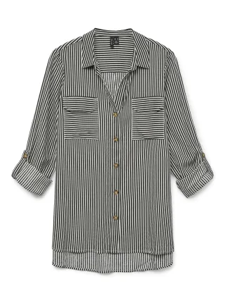 VERO MODA - VMBUMPY L/S SHIRT NEW WVN NOOS Chocolate Torte - Gr. - L