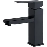 HOMELODY Waschtischarmatur waschbecken Wasserhahn Bad Badarmatur Armatur Mischbatterie (Badezimmer armaturen, Waschbeckenhahn, Schwarz) waschtischarmatur für aufsatzbecken,Schwarz