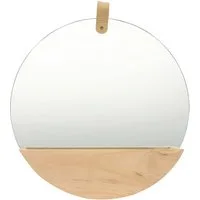 vidaXL Spiegel Wandspiegel Kiefer Massivholz 35 cm (1-St)