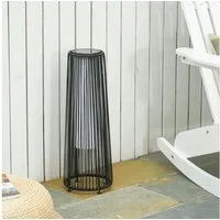 Outsunny LED Solarleuchte Spritzwassergeschützte Gartenleuchte mit Lichtsensor, Solarbetrieben, LED, Warmgelb, Solarbetrieben