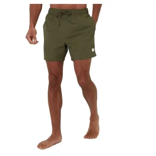 Threadbare - Badeshorts für Herren, Strukturiert, leger (Khakigrün)