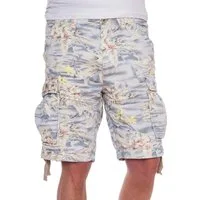 Jet Lag Cargoshorts Flower Green, Flower Blue, Hawaii Flower