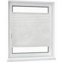 jalousiescout Plissee Pure Plissee Basic, 60 x 110 cm, weiß, halbtransparent, ohne Bohren, klemmen, Klemmfix, halbtransparent, Polyester-Stoff ohne Bohren