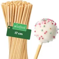 wisefood Partyspieße 100-tlg., Cake Pop Sticks, Birkenholz, 17 cm (100-St)