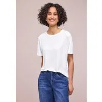 STREET ONE Kurzarmshirt Sommershirt in Unifarbe