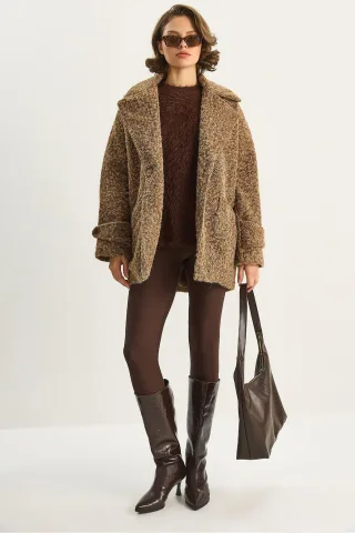 Oversized Strukturierte Jacke