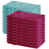 Lavea Waschhandschuh 20er Set Waschhandschuhe, 15 x 21 cm, Elena-Frottierserie, Waschlappen, (20-St), 500 g/m² Frottier, weich & saugstark, pflegeleicht