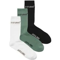 Jack & Jones Freizeitsocken JACSOHO TENNIS SOCKS 3 PACK NOOS (Packung, 3-Paar) mit Logostickerei