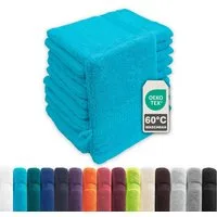 Devior Handtuch Set Frottierserie Elegance in vielen Farben, hochwertig mit 500 g/m², Waschhandschuhe - 100% Baumwolle (10-St), 16x21 cm, hautsympathische Waschlappen für den ganzen Körper