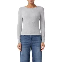 comma casual identity Longsleeve mit Glitzersteinen und aus Viskose