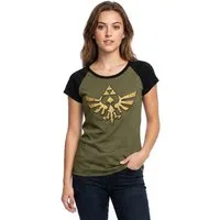 The Legend of Zelda Print-Shirt ZELDA T-Shirt Damen oliv Zelda Damen Merchendise T-Shirt