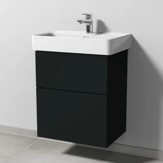 Sanipa 3way Waschtischunterbau zu Laufen Pro S Waschtisch mit 2 Auszügen, Vulkan-Matt SP7851V
