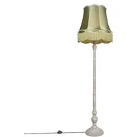 Qazqa Stehlampe Classico, ohne Leuchtmittel, Warmweiß, QAZQA Stehlampe, e27, Grün, Holz, Retro
