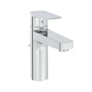 VitrA Flow Square Einhebel-Waschtischmischer mit Ablaufgarnitur Höhe 18 cm Chrom,A42939EXP A42939EXP