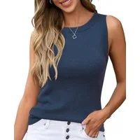 Arach&Cloz Tanktop Damen Stricktop Ärmellose Leichte Wolle Pullover Oberteile ideal für Alltag, Büro und Freizeit.