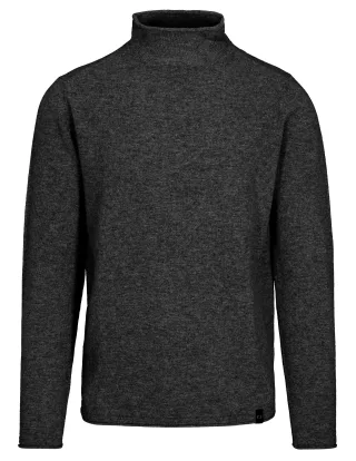 COMMANDER Finest Clothing - Stehbund Pullover,uni anthrazit mel. - Gr. - L