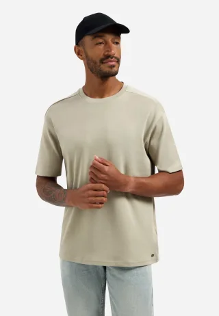 No Excess - T-Shirt Crewneck Solid Heavy Interlock taupe - Gr. - S