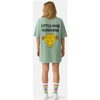 Worldclassca T-Shirt Worldclassca Oversized SUNSHINE Print T-Shirt lang Tee Sommer Oberteil PRINT - LITTLE MISS SUNSHINE