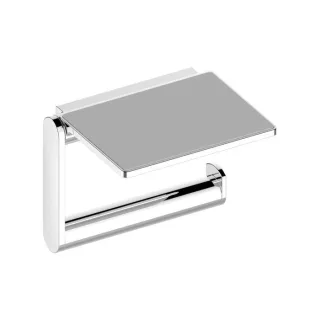 Keuco Plan Toilettenpapierhalter 14973170000 mit Ablage, offene Form, Aluminium silber-eloxiert