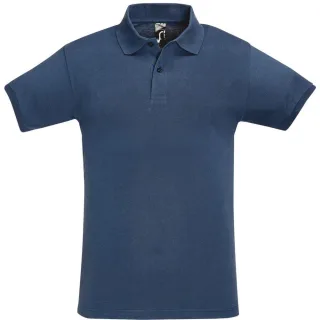 SOLS Herren Perfect Pique Kurzarm-Poloshirt (Denim)