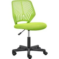 Yaheetech Drehstuhl Höhenverstellbarer Bürostuhl ohne Armlehnen, Schreibtischstuhl mit Netzbezug fürs Arbeitszimmer/Büro/Wohnzimmer