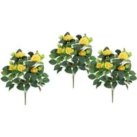Kunstblume Künstlicher Rosenbusch, I.GE.A., Höhe 34 cm, Kunstrose Blume Strauß Bouquet Rosen Rosenbouquet Wildrose