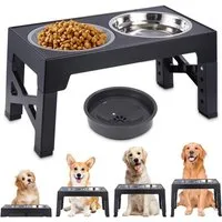SinLaw Futterspender Hundefutter Schüssel, faltbare Haustier langsame Nahrung Schüssel, Klappbar und höhenverstellbar