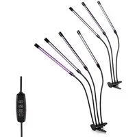 Clanmacy Pflanzenlampe 30W/40W LED Pflanzenlicht mit 10 Helligkeitsstufen Wachstumslampe
