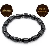 M-Punkt24 Armband Hämatit (Hämatit Herren Ø60mm Naturstein Schmuck, mit Geschenkbeutel)