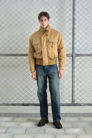 Taschen-Detaillierte Jacke mit Reißverschluss
