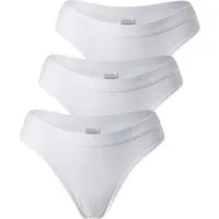 Yenita® String Damen Tanga mit elastischem Logobund (3-St) in angenehmer Baumwoll-Stretchqualität