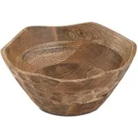 Amagohome Obstschale Obstschale rund Dekoschale Holzschüssel Schale Origin schlicht Mangoho, Mangoholz massiv
