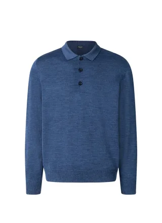 MAERZ Muenchen - Pullover Polokragen Knopf 1/1 Arm deep sea