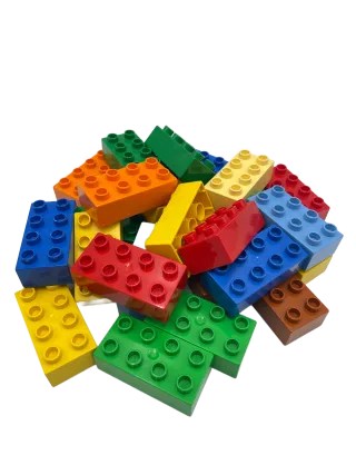 LEGO DUPLO 2x4 Bausteine 25 Stück Mix zufällig bunt gemischt