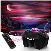 Rosnek LED Nachtlicht Sternenhimmel, Bluetooth, mit Fernbedienung, für Schlafzimmer Party, Hifi-Stereo-Musiklautsprecher