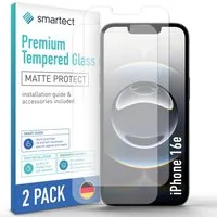 smartect Displayschutzglas Schutzglas Panzerfolie Matt für iPhone 16e, Set, 2 Stück, Schutzfolie Glasschutz Bildschirm