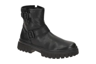 Gabor 52.523.27 YORK Damen Stiefeletten Schwarz Glattleder bequeme Biker-Boots