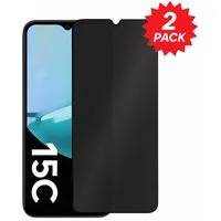 Wigento Handyhülle Für Xiaomi Redmi 15C 5G / 4G 2x 2.5D Privacy Display 9H Hart Glas, Spar Set Privacy Display Schutz Glas
