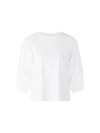 Marc Cain Sports - Shirt mit 3/4-Ballonärmeln white - Gr. - 38