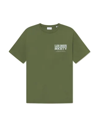 les deux - Society T-Shirt grün - Gr. - M