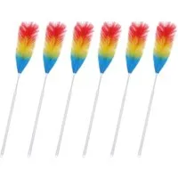 Bestlivings Staubwedel Teleskop bunt (1-6er Pack, 6-St), Kunststoff, geringes Gewicht 110 g, 74cm bis max. 97cm ausziehbar