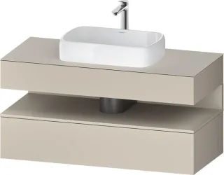 Duravit Qatego Konsolenwaschtischunterbau wandhängend Taupe Supermatt 1200x550x600 mm - QA4732083830 QA4732083830000