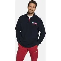 Jan Vanderstorm Fleecepullover SIETSE mit Flaggen-Motiv